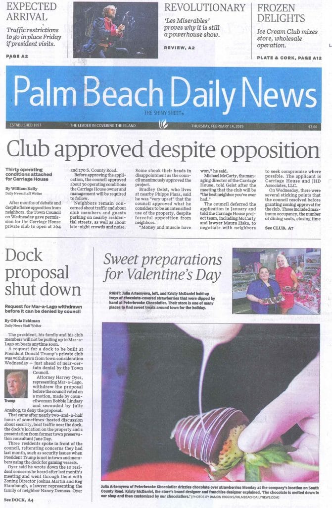 Palm Beach Daily News: February 14, 2019